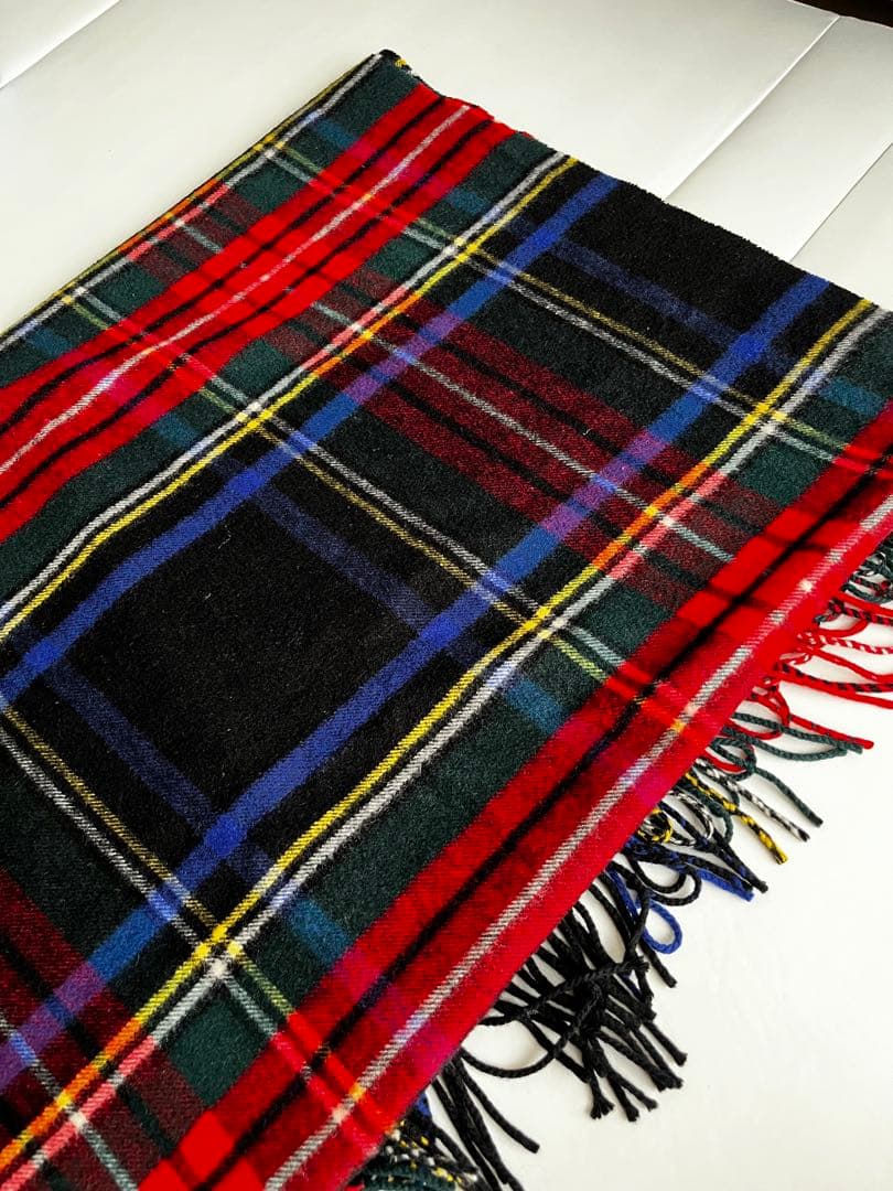 Johnstons of Elgin カシミヤ ブラックスチュアート　ストール