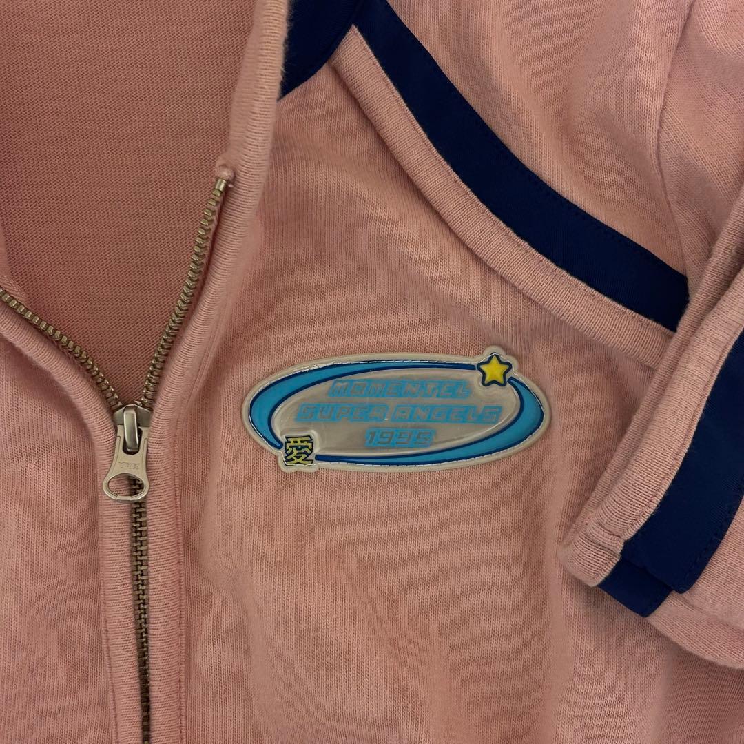 トップス MOMENTEL Pink Navy Short Sleeve Jacket