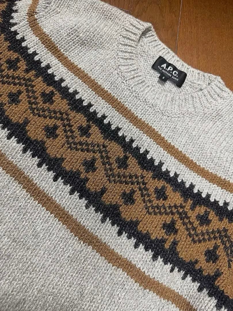 ほぼ未使用❗️A.P.C. フェアアイル柄セーター Sサイズ 2021AW ニット