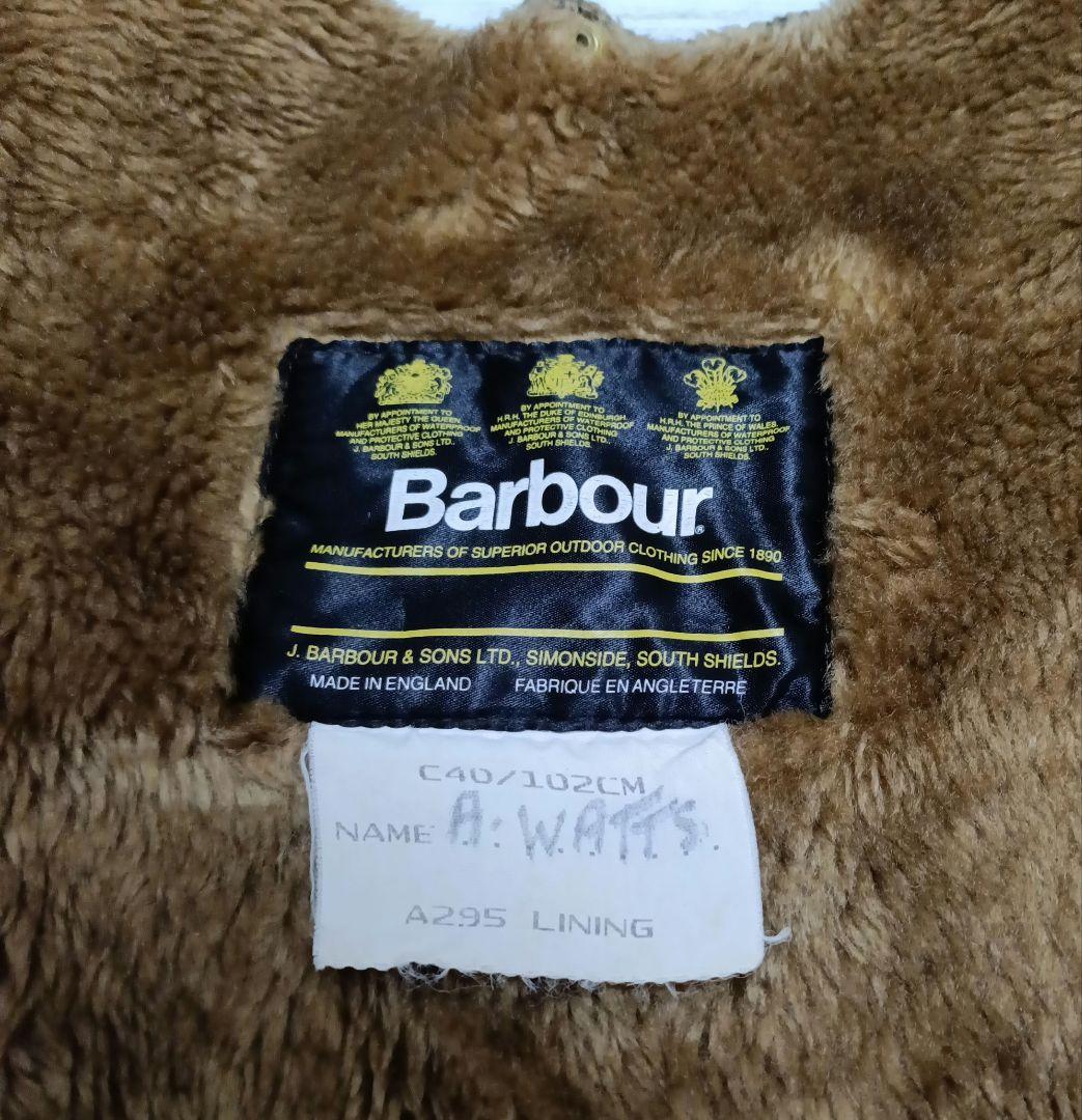 イングランド製　3ワラント　barbour ファーライナーベスト