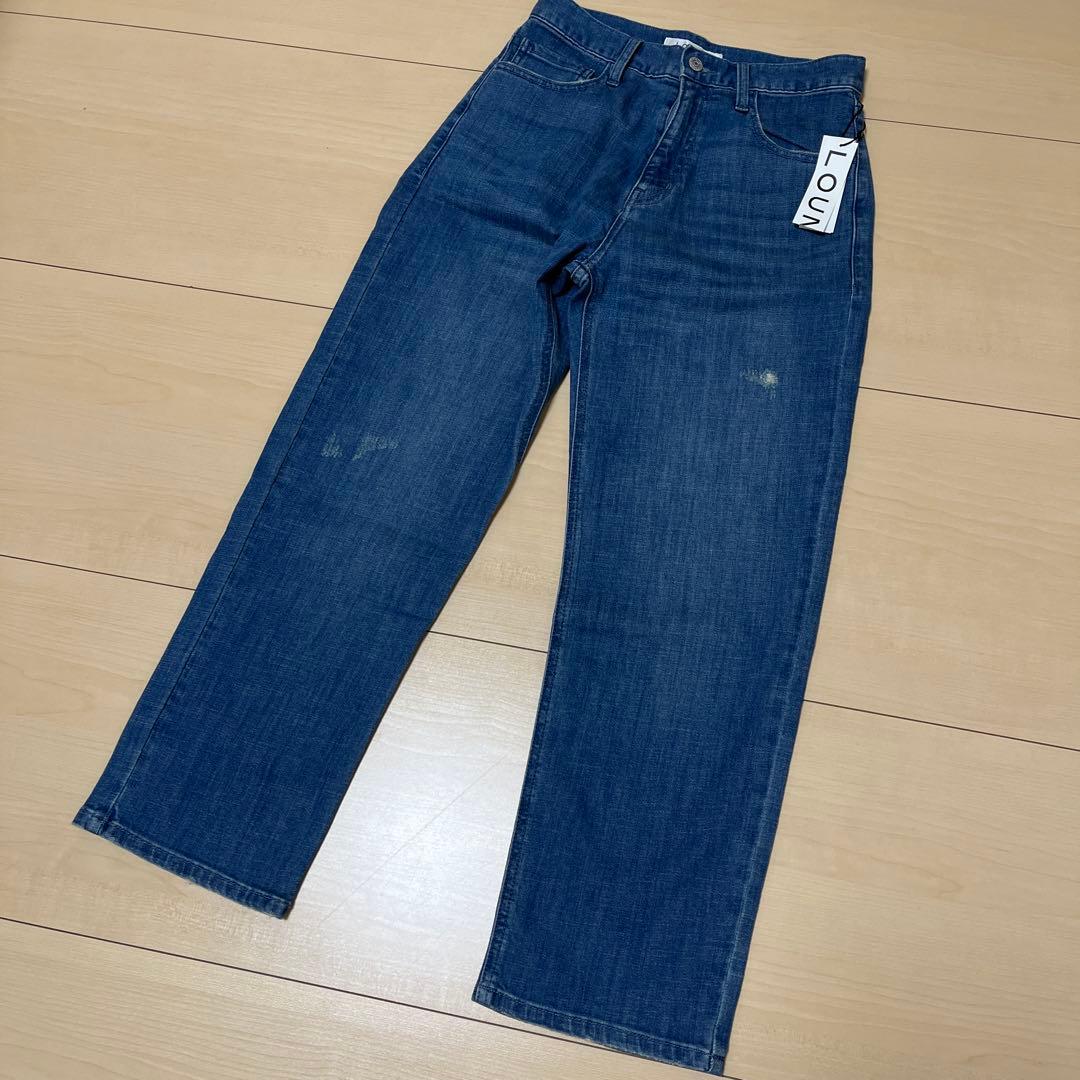 LOUNIE 今季デニムストレートパンツ　インディゴ濃 新品✨