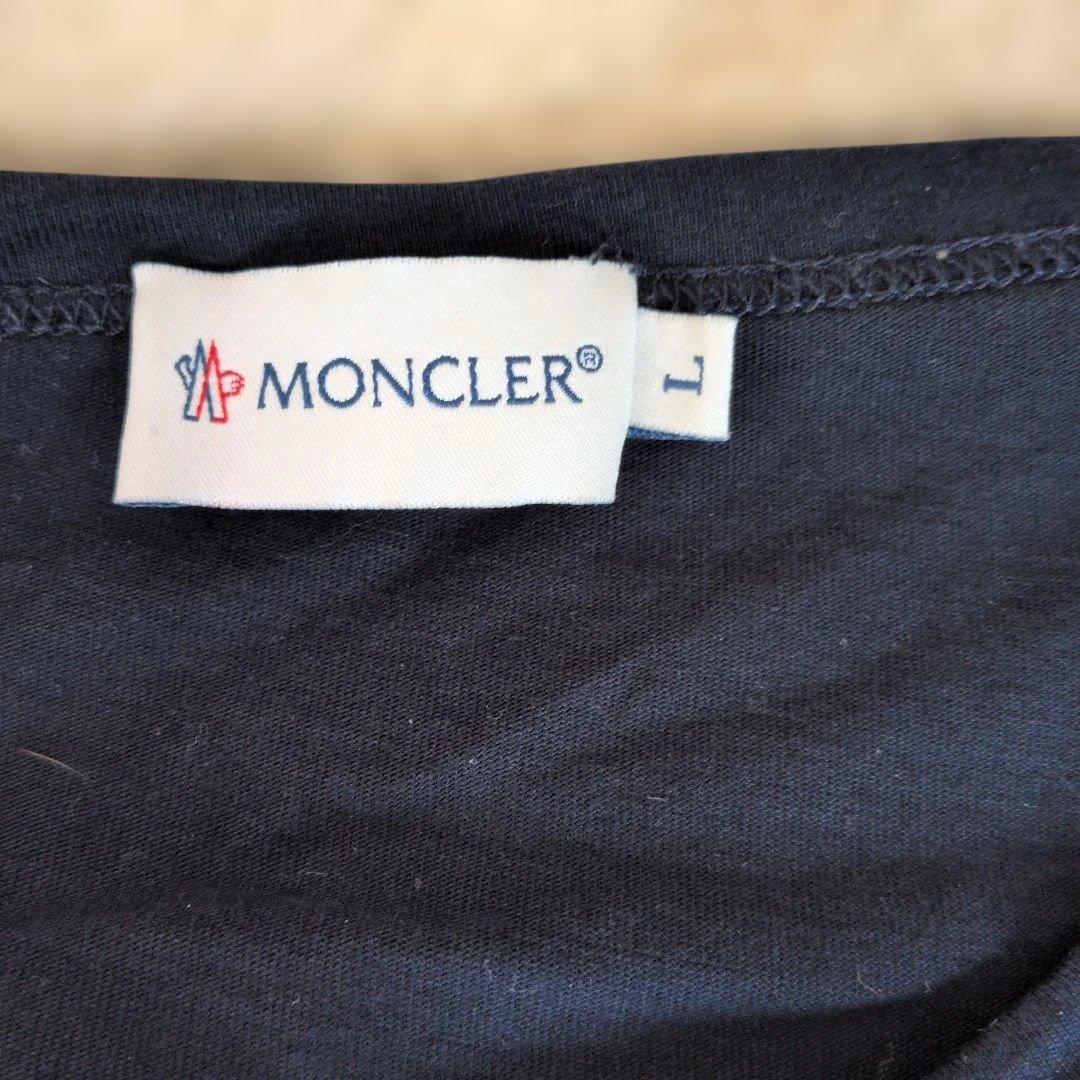 MONCLER MAGLIA Tシャツ Lサイズ 黒葉柄