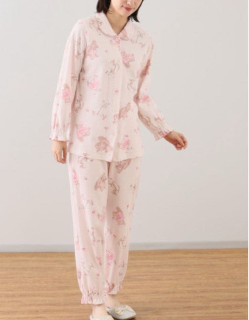 ナルエー　クマさん柄 パジャマLL〜3L 新品　ベスト付き