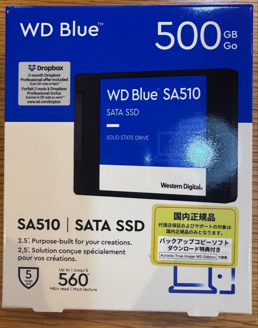 内蔵型SSD WD Blue SA510 500GB SATA SSD