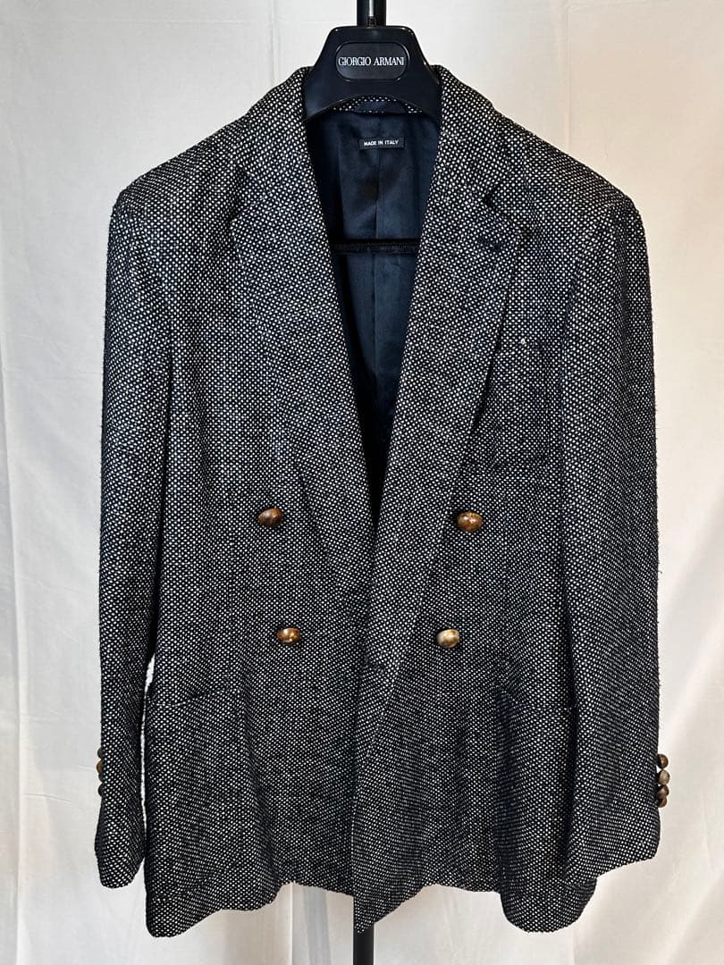 Giorgio Armani ダブルブレストスーツ 黒タグ セットアップ