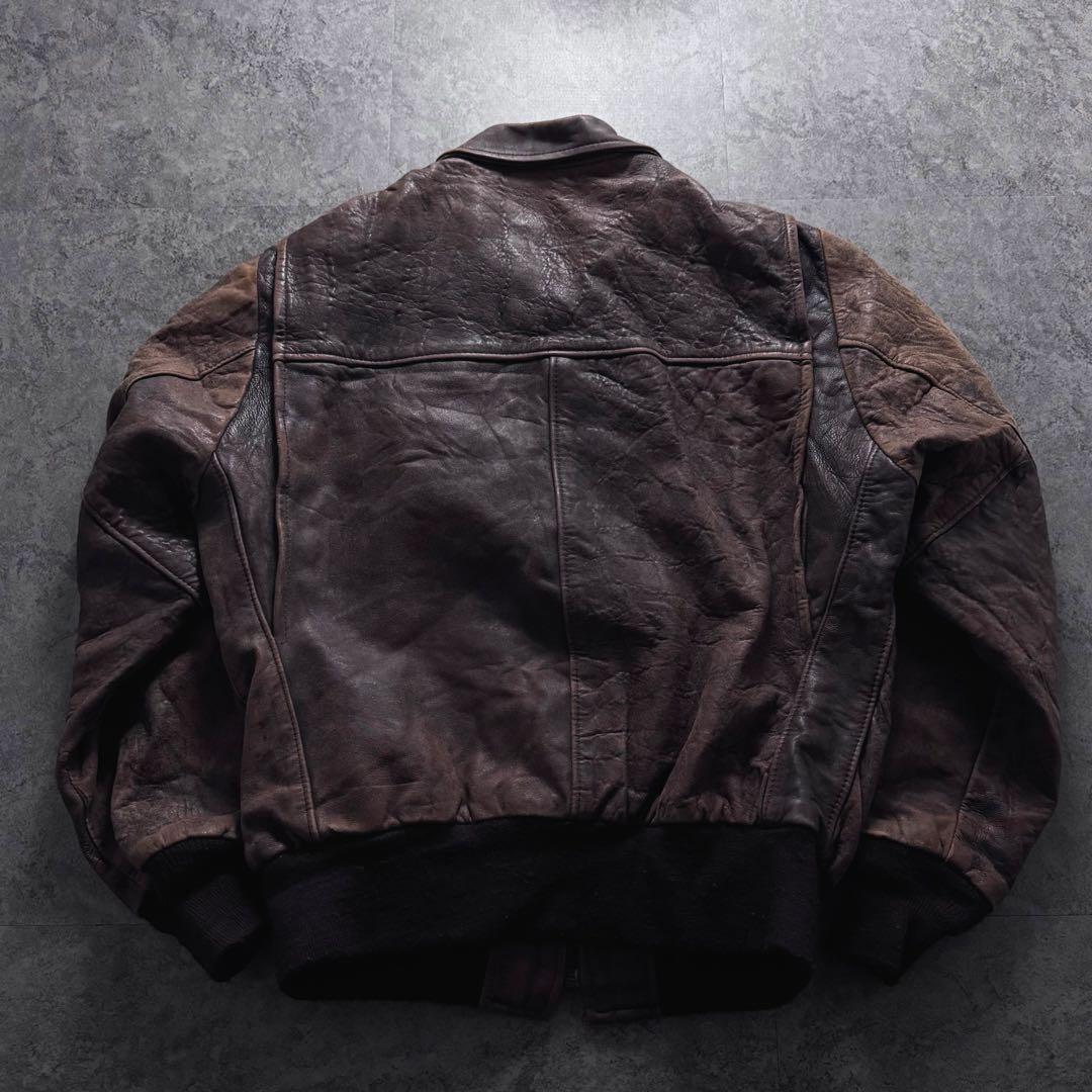 70s Brooks a-2 flight leather jacket 短丈