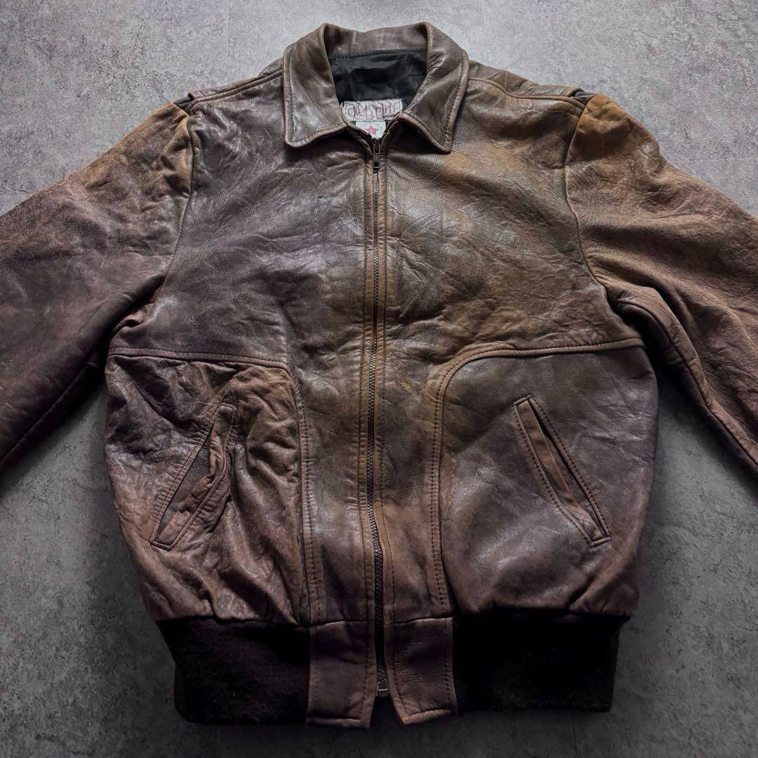 70s Brooks a-2 flight leather jacket 短丈