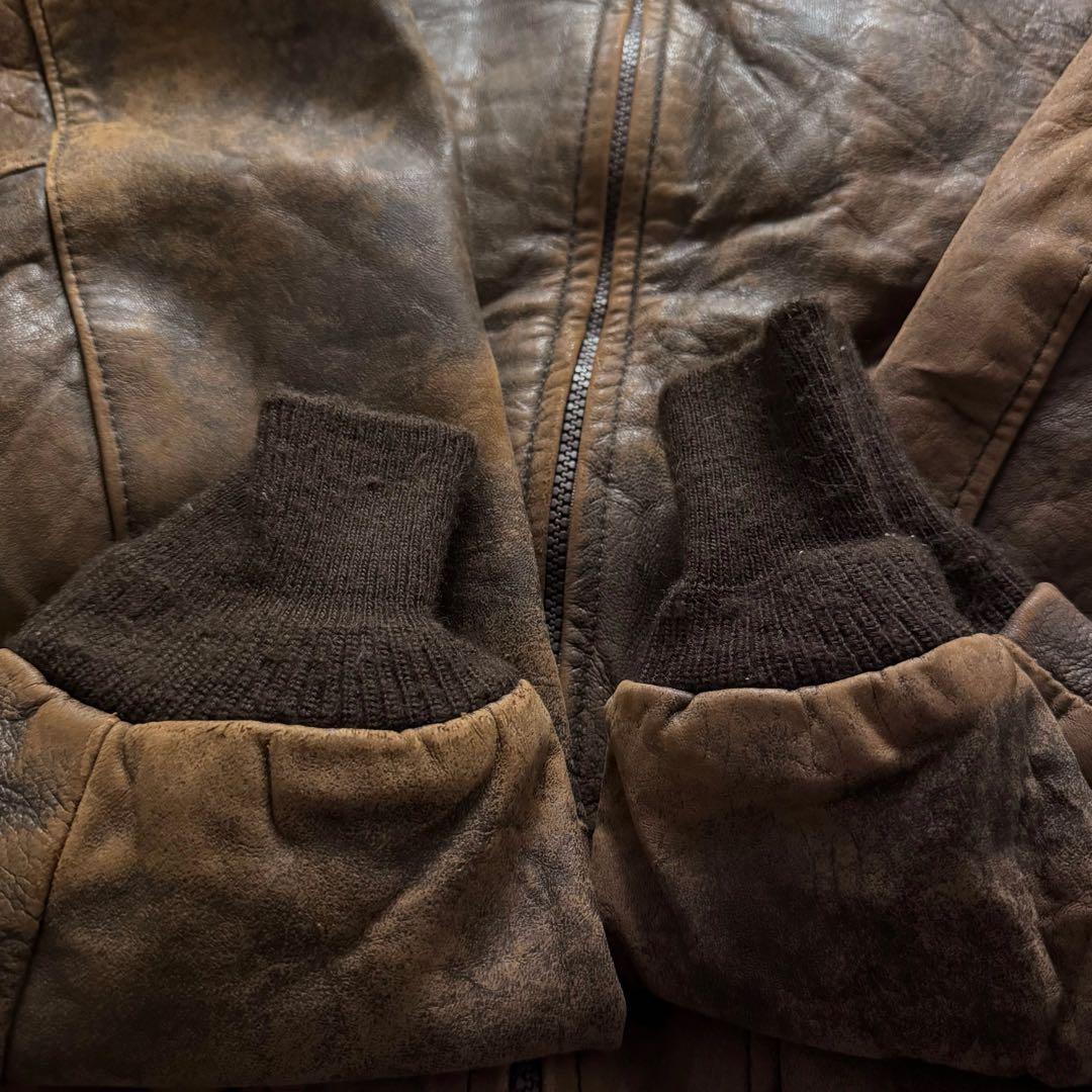 70s Brooks a-2 flight leather jacket 短丈