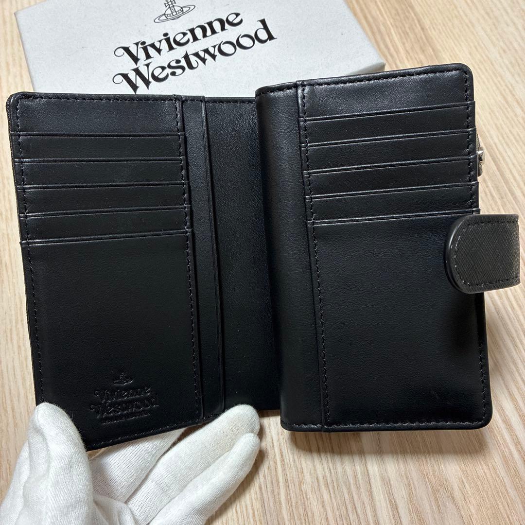 ★新品未使用★ヴィヴィアンウエストウッド　財布　折り財布　ディアマンテ　ブラック