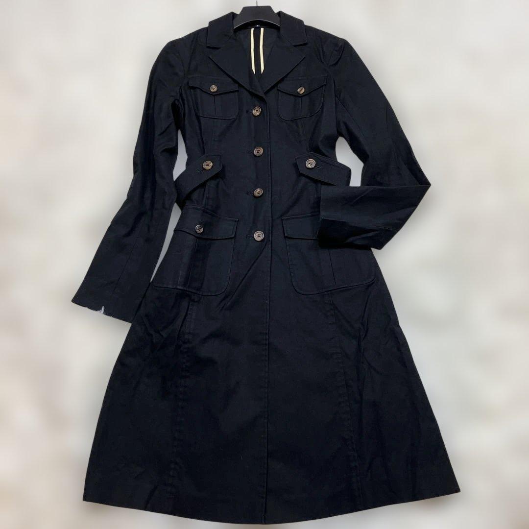 極美品 セオリー トレンチコート Aライン ブラック Mサイズ