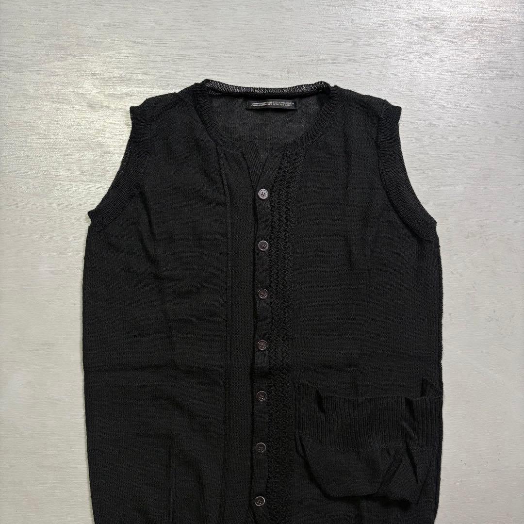 Y's YOHJI YAMAMOTO ベスト　アクリル　ヘンプ　モード　3サイズ