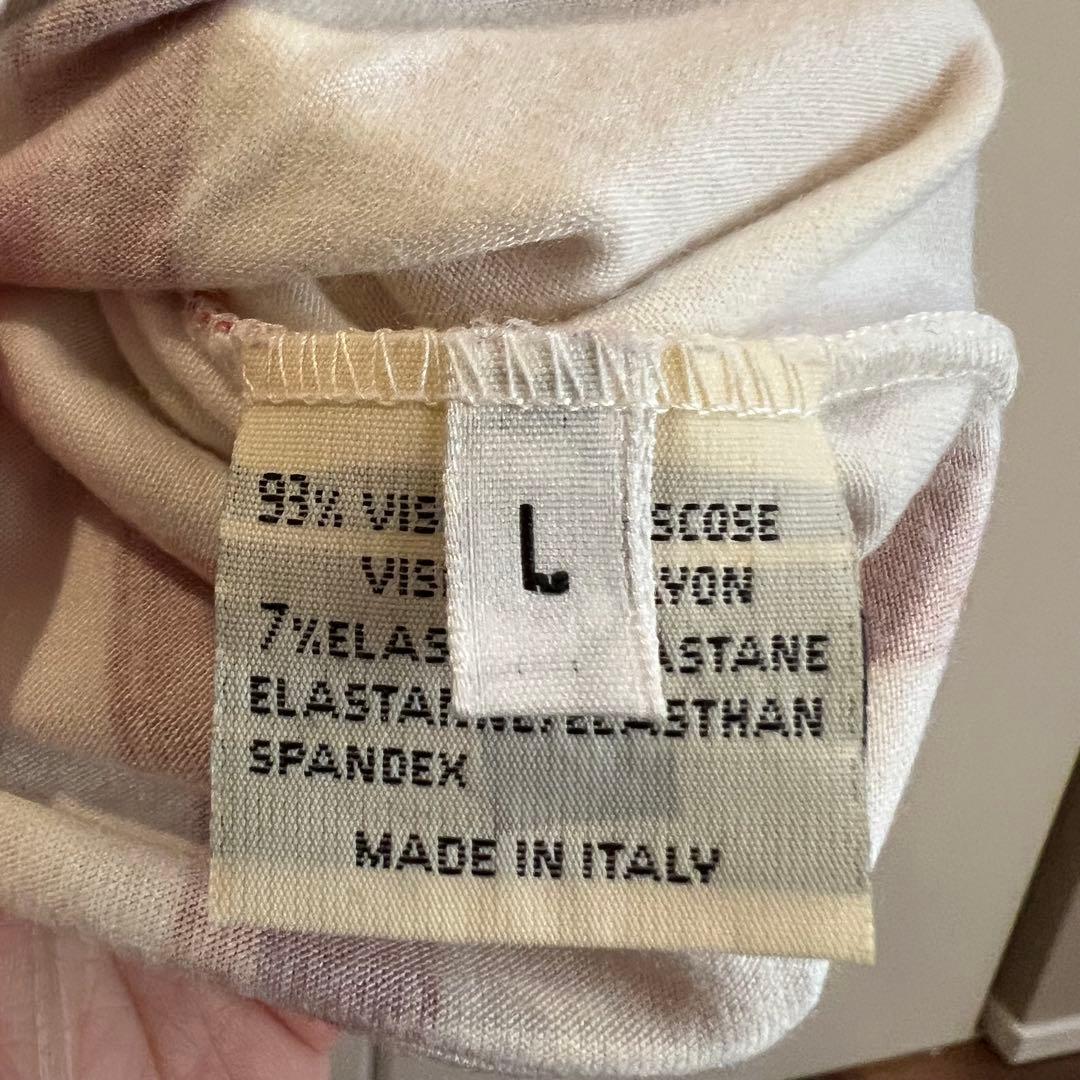 HERMÈS エルメス タートルネック 半袖Tシャツ ロゴ 馬車 Lサイズ