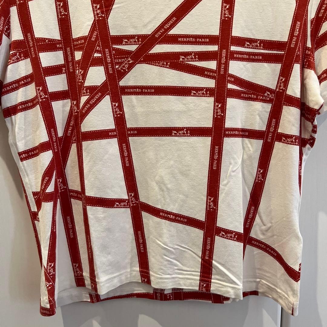 HERMÈS エルメス タートルネック 半袖Tシャツ ロゴ 馬車 Lサイズ