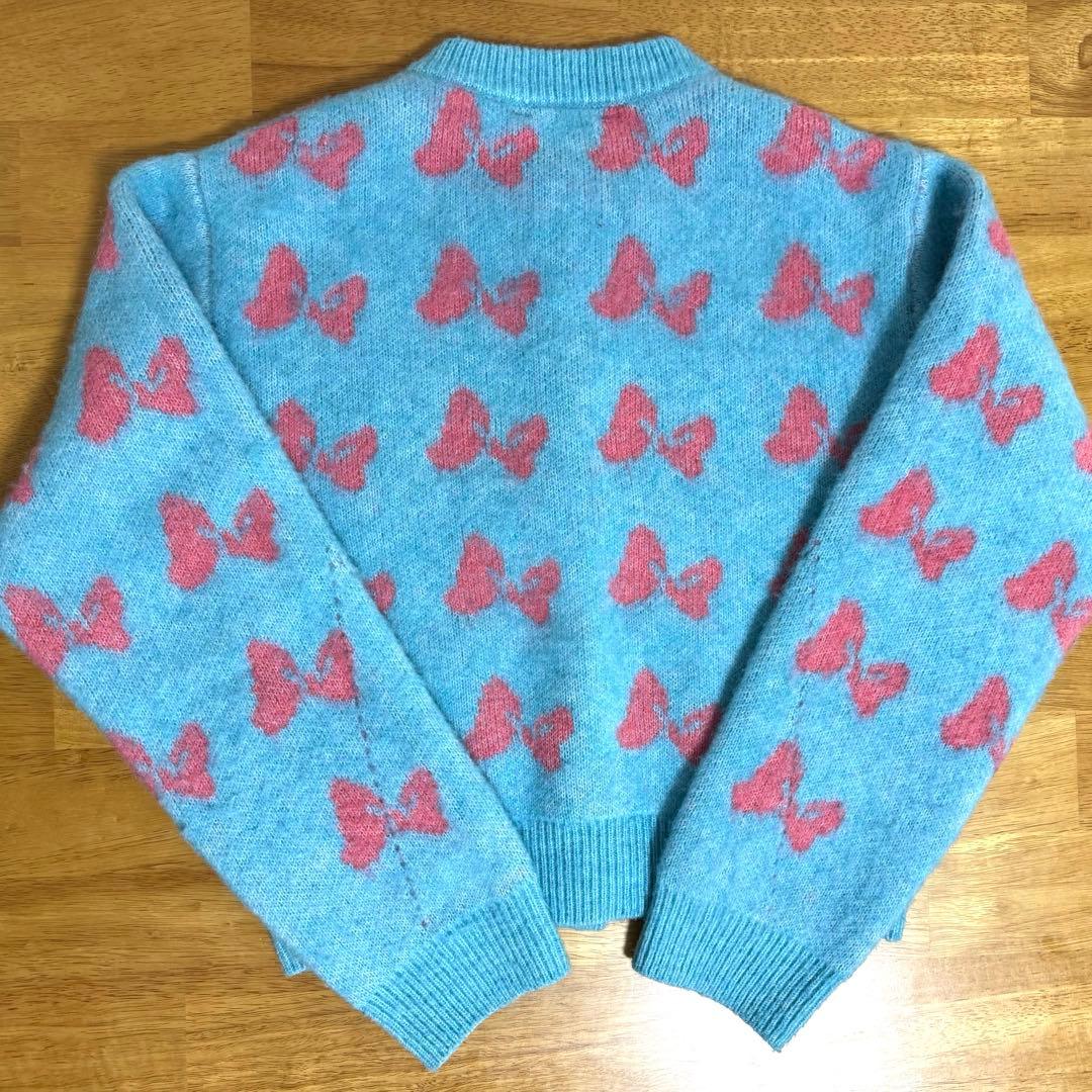 ZARA リボン柄カーディガン Sサイズ