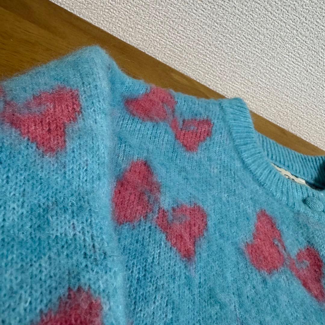 ZARA リボン柄カーディガン Sサイズ