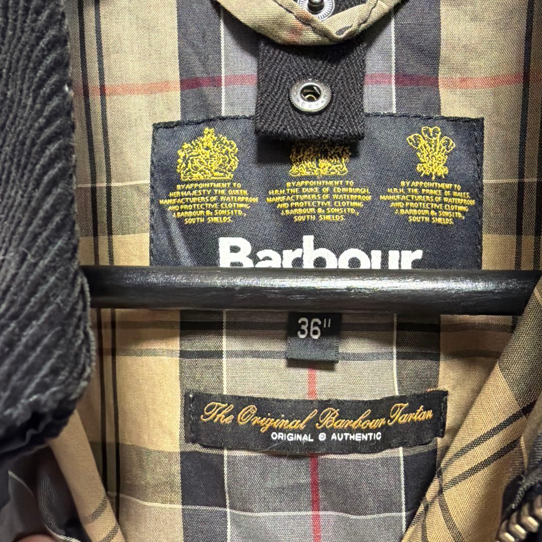レ*バ様 美品　バブアー barbour ビデイル　SL 36 ネイビー　3ワラ