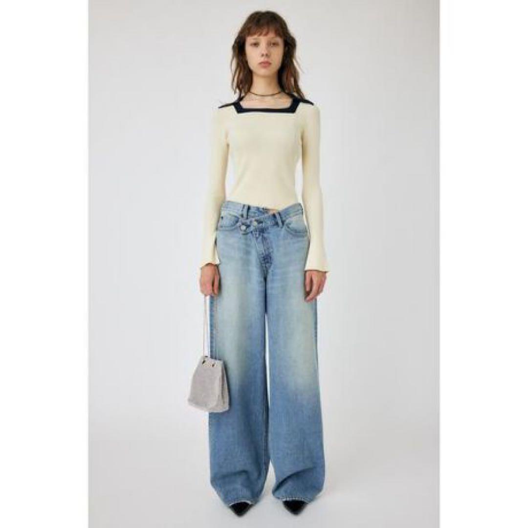 MOUSSY CROSS WAIST WIDE STRAIGHT 1 マウジー