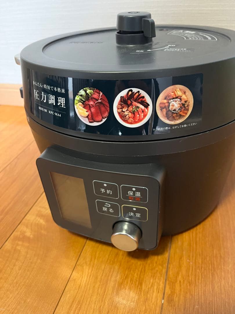 中古 アイリスオーヤマ 電気圧力鍋 KPC-MA-4-B 2020年製