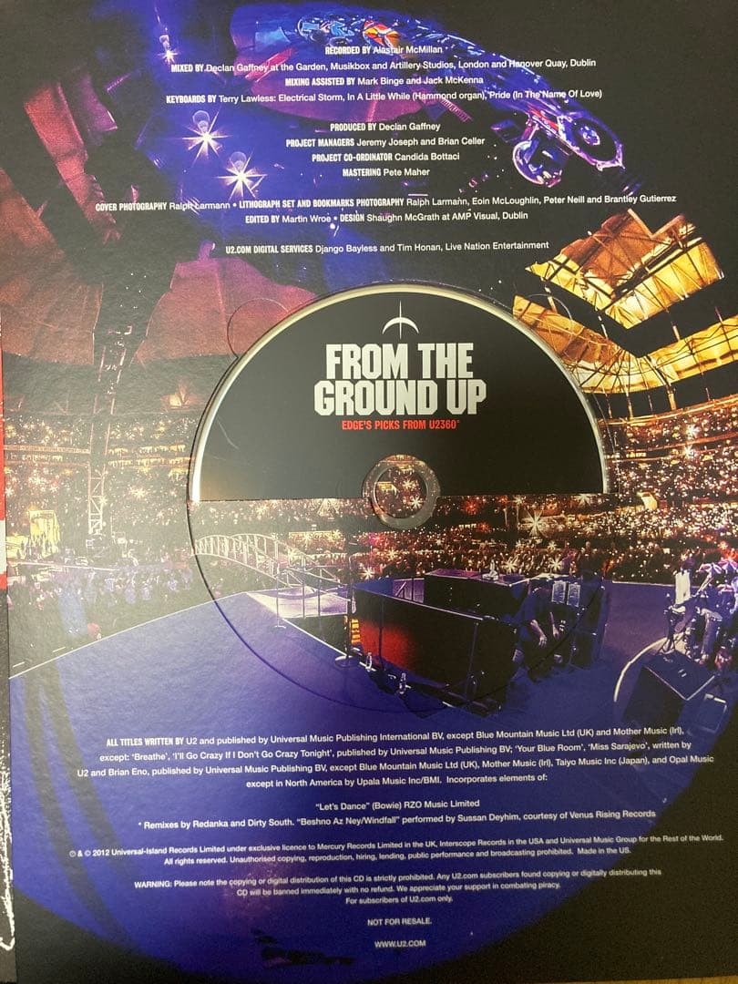 U2 360° TOUR FROM THE GROUND UP フォトブック