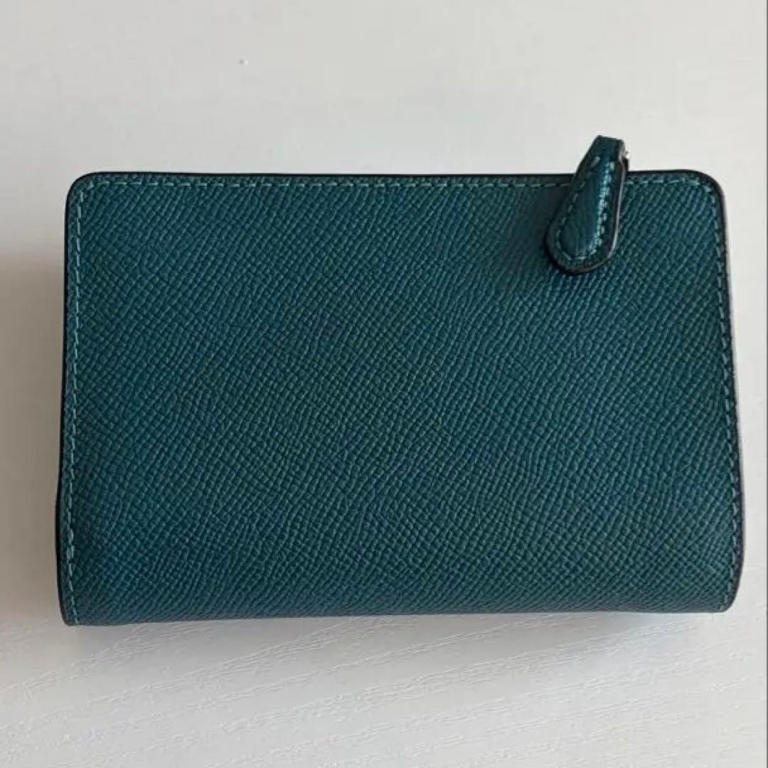 COACH 二つ折り財布 ティール
