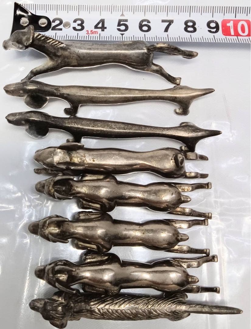 【k】箸置き 馬 犬 兎 カンガルー アンティーク 5点 インテリア 置物