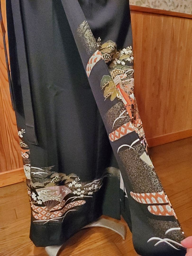 黒留袖巻きスカート