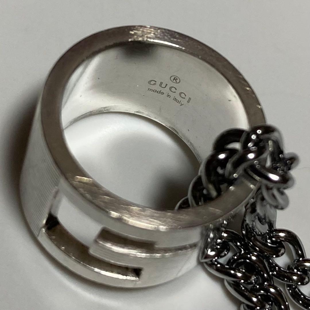 【正規品】 GUCCI グッチ リングネックレストップ 良品 925 送料無料