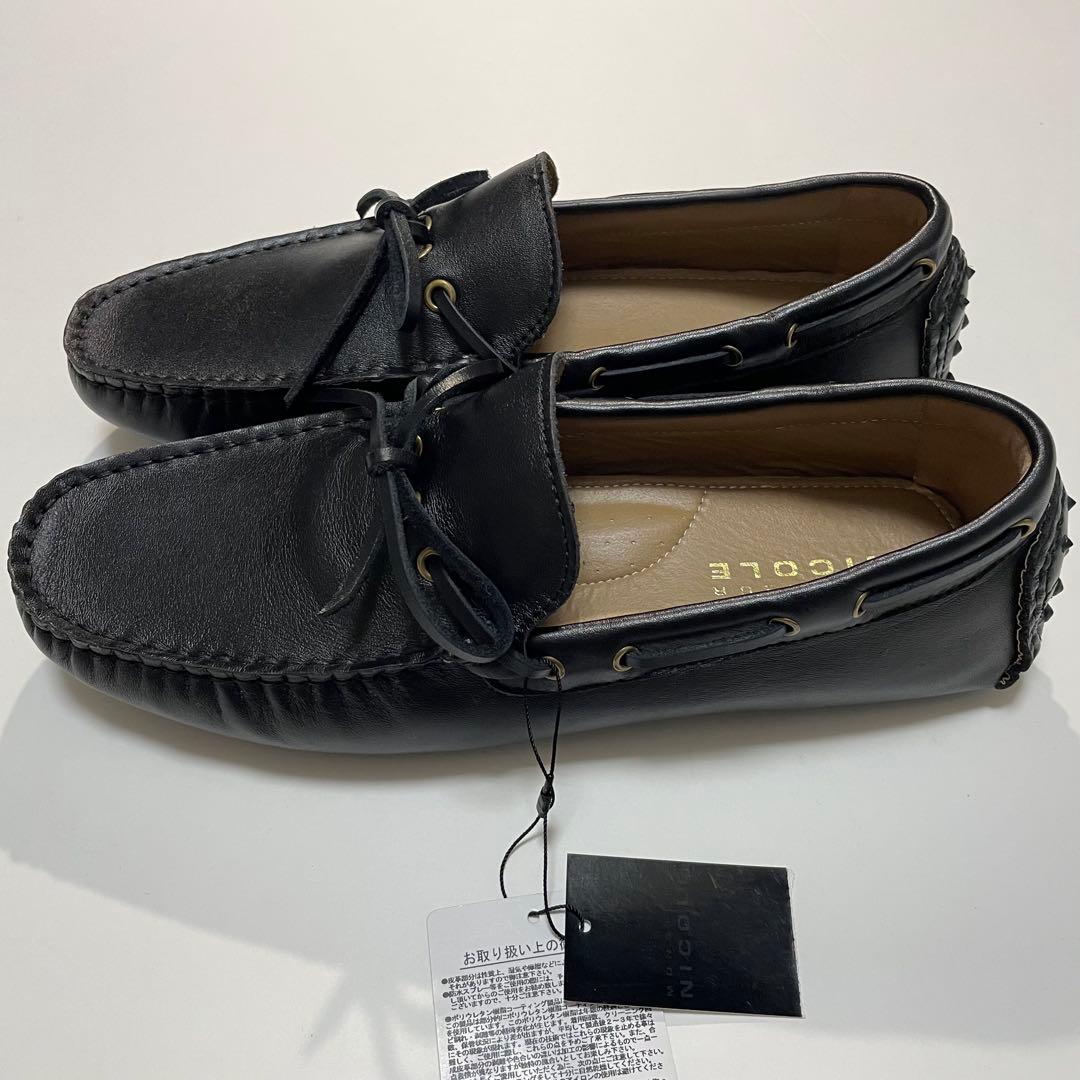ムッシュニコル レザー ドライビングシューズ ローファー 靴 26.5cm