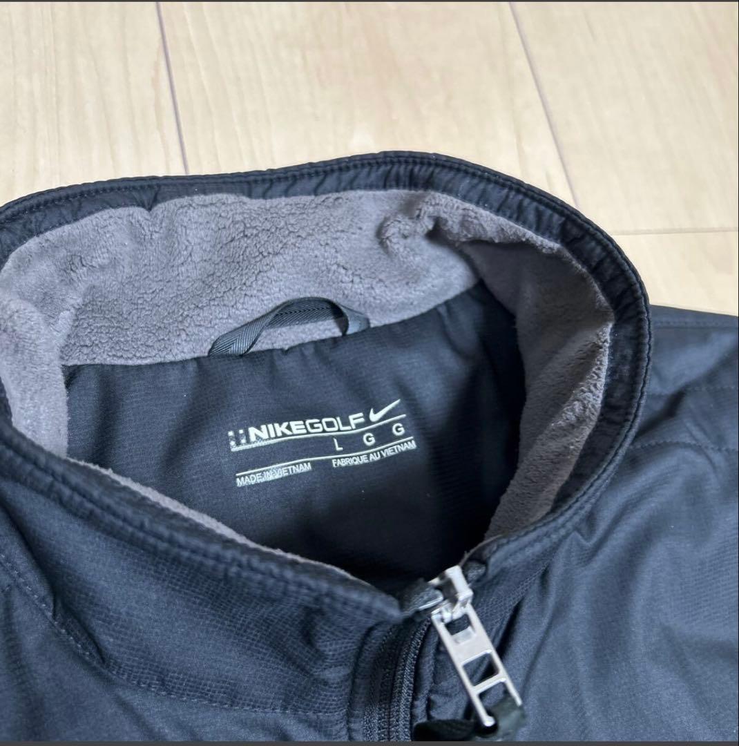 NIKE GOLF 2way 中綿 ジャケット L 黒 ダブルジップ 美品
