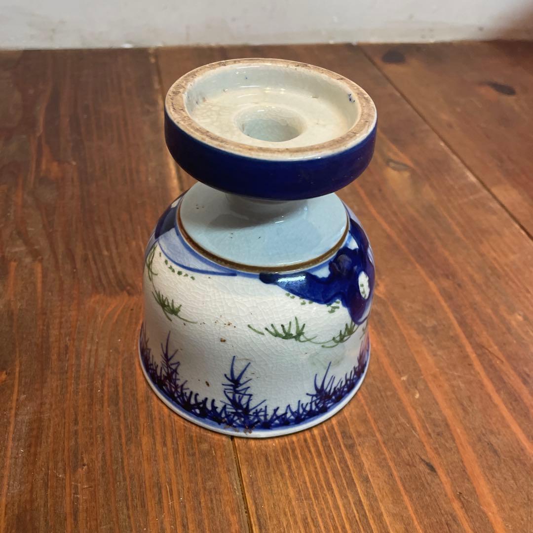 美品　古伊万里　色絵杯洗　盃洗　杯洗　染付け　青が美しい　陶芸　年代物　竹