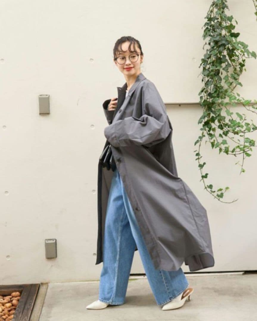 Rouge vif la cle　ルージュヴィフ　撥水ナイロンライトコートグレー