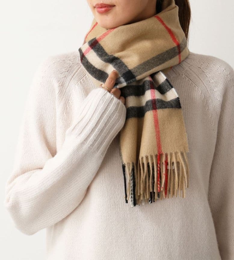 本日限定【BURBERRY】GIANT CHECK CASHMERE マフラー