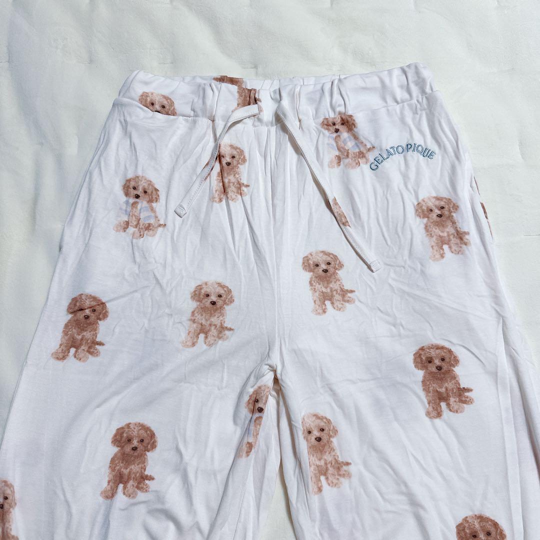 【新品タグ付】ジェラートピケ トイプードル Tシャツ＆ロングパンツ セットアップ