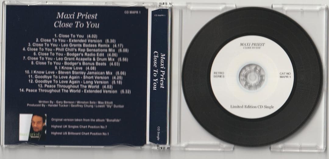 Maxi Priest　Close To You　リミックス集　13トラックCD