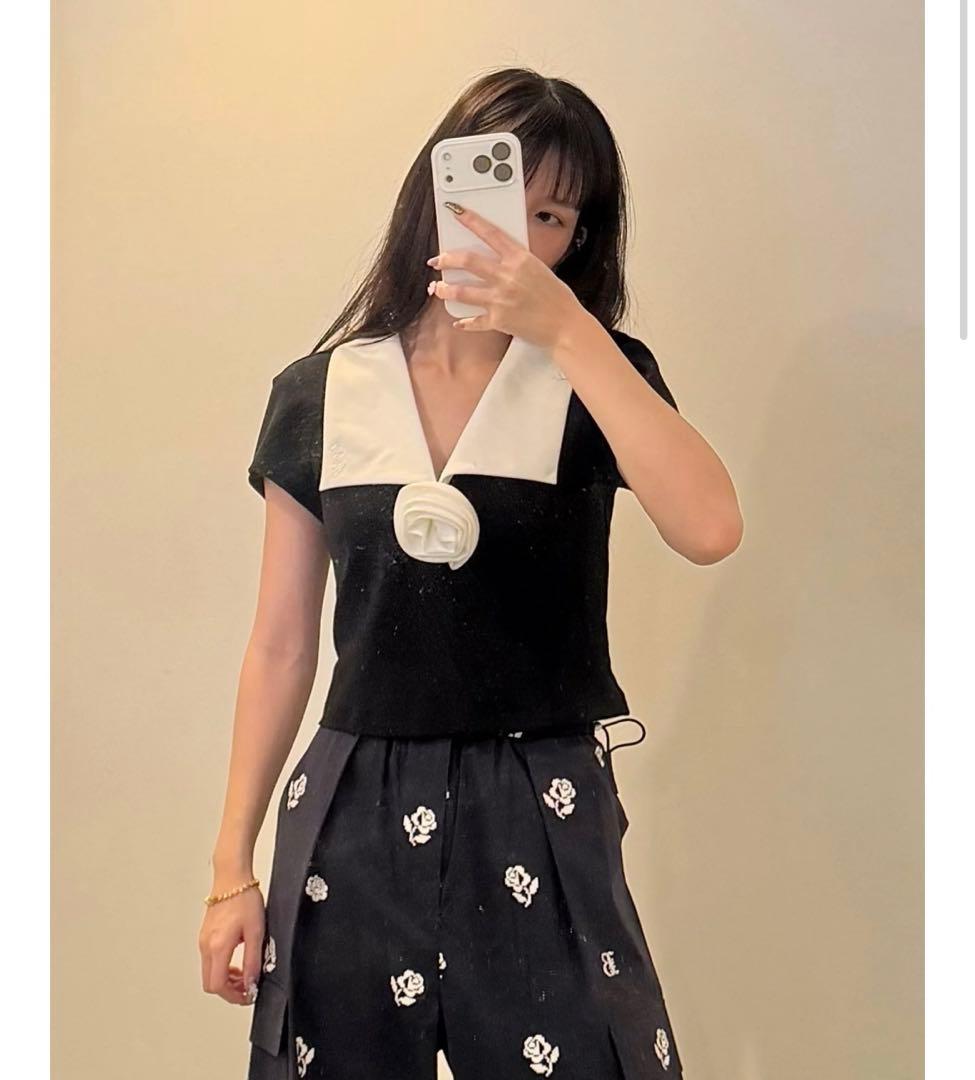 トップス STEPHANIE ROSETTE TOP