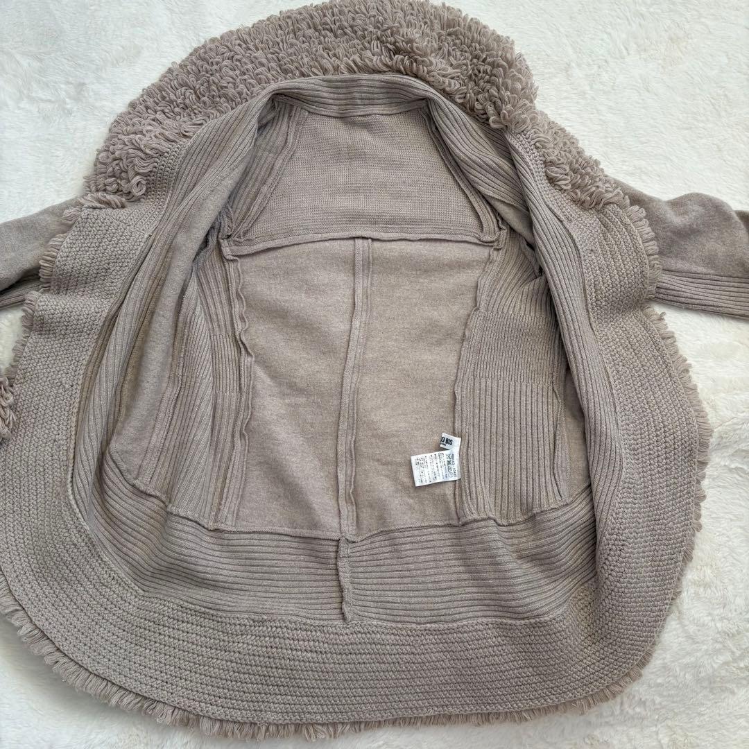 【美品】HIROKOKOSHINOコシノヒロコニットカーディガン立体編デザイナー