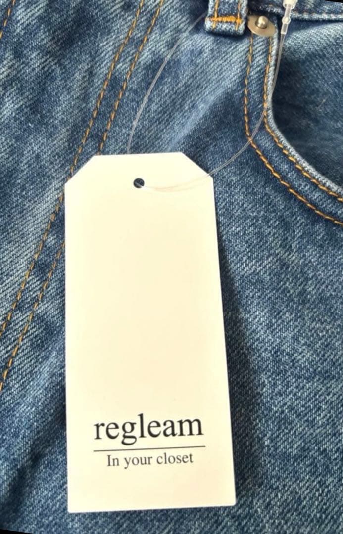 新品未使用 regleam Sサイズ　カーブワイドデニム