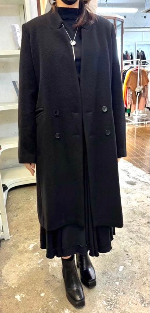 yohji yamamoto LIMIfeu リミフゥ ウールコート 黒
