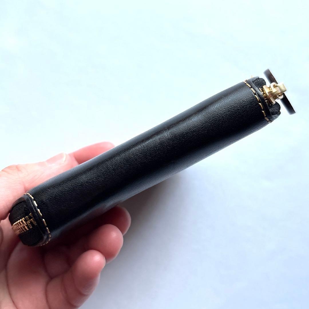 【新品】DAKOTA ダコタ チェルキオ 丸型ラウンド二つ折り財布 ブラック 黒