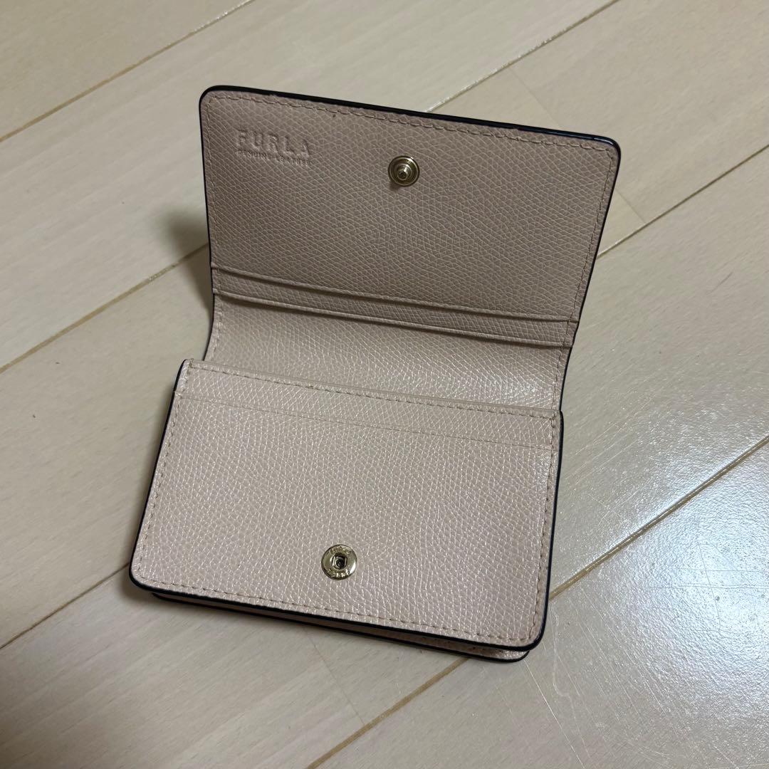 FURLA 名刺入れ ベージュ 箱・巾着袋付き
