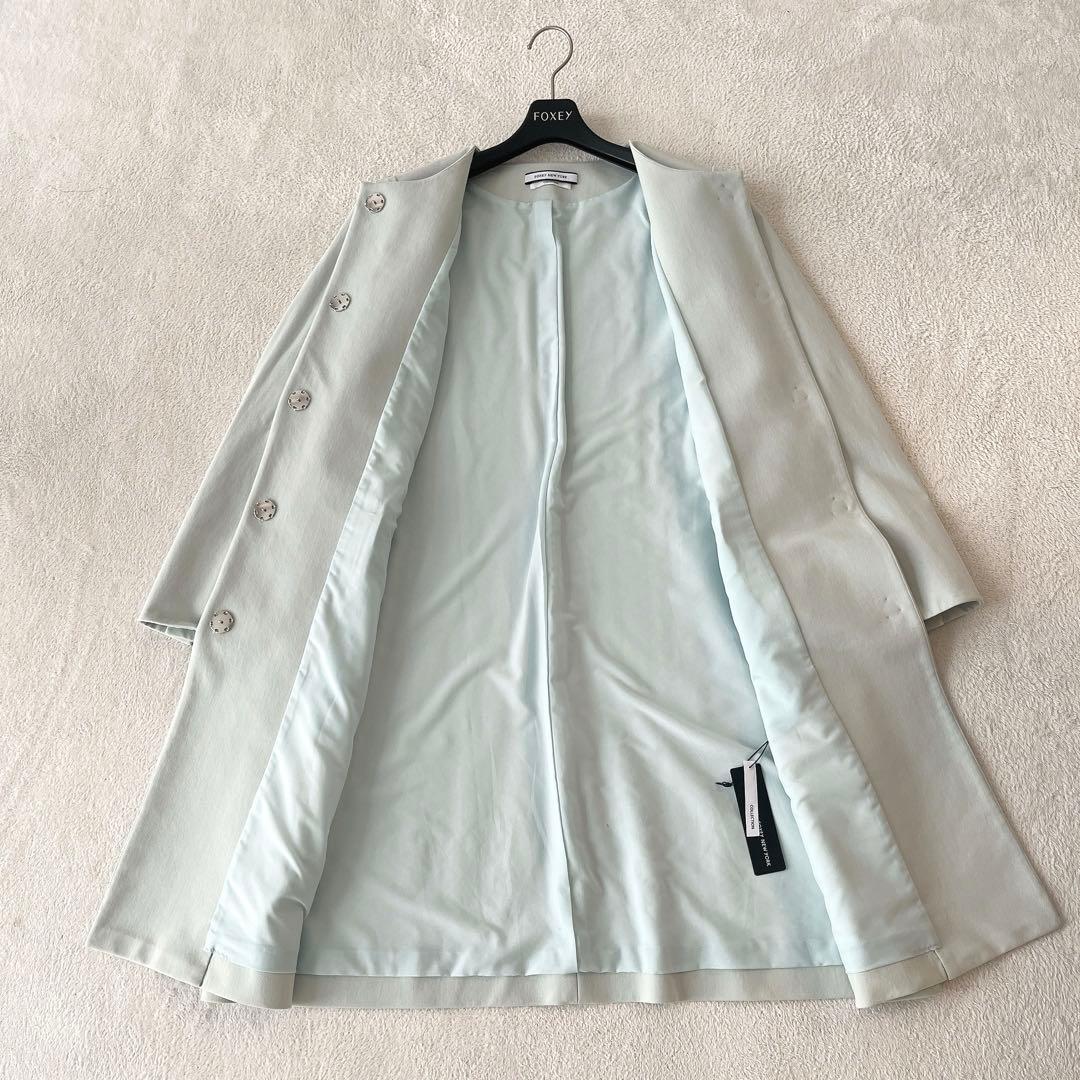 新品タグ付★FOXEYNEWYORK★ブラウンスポケット スプリングコート 40