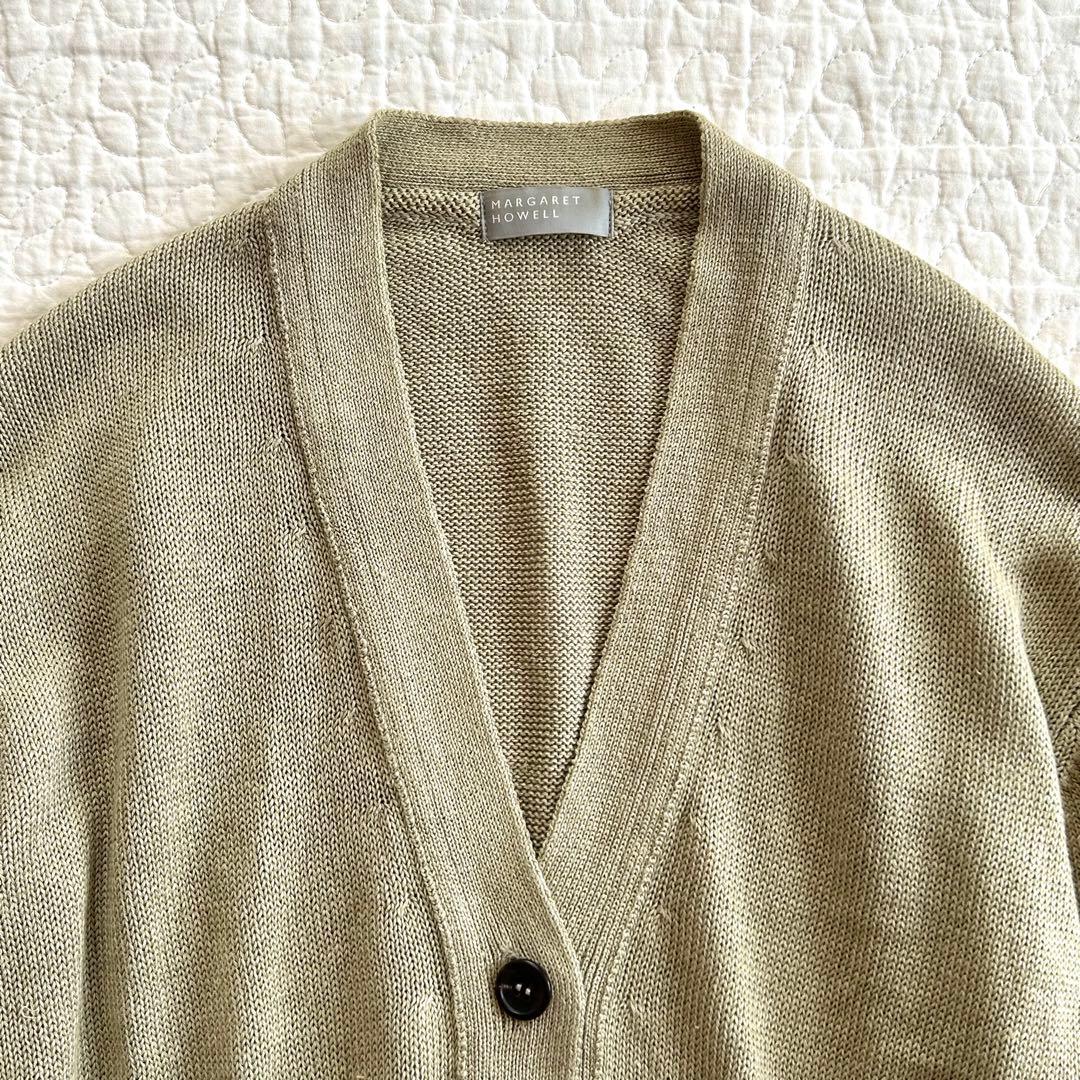 マーガレットハウエル 23SS リネン コットン シルク カーディガン Ⅱ