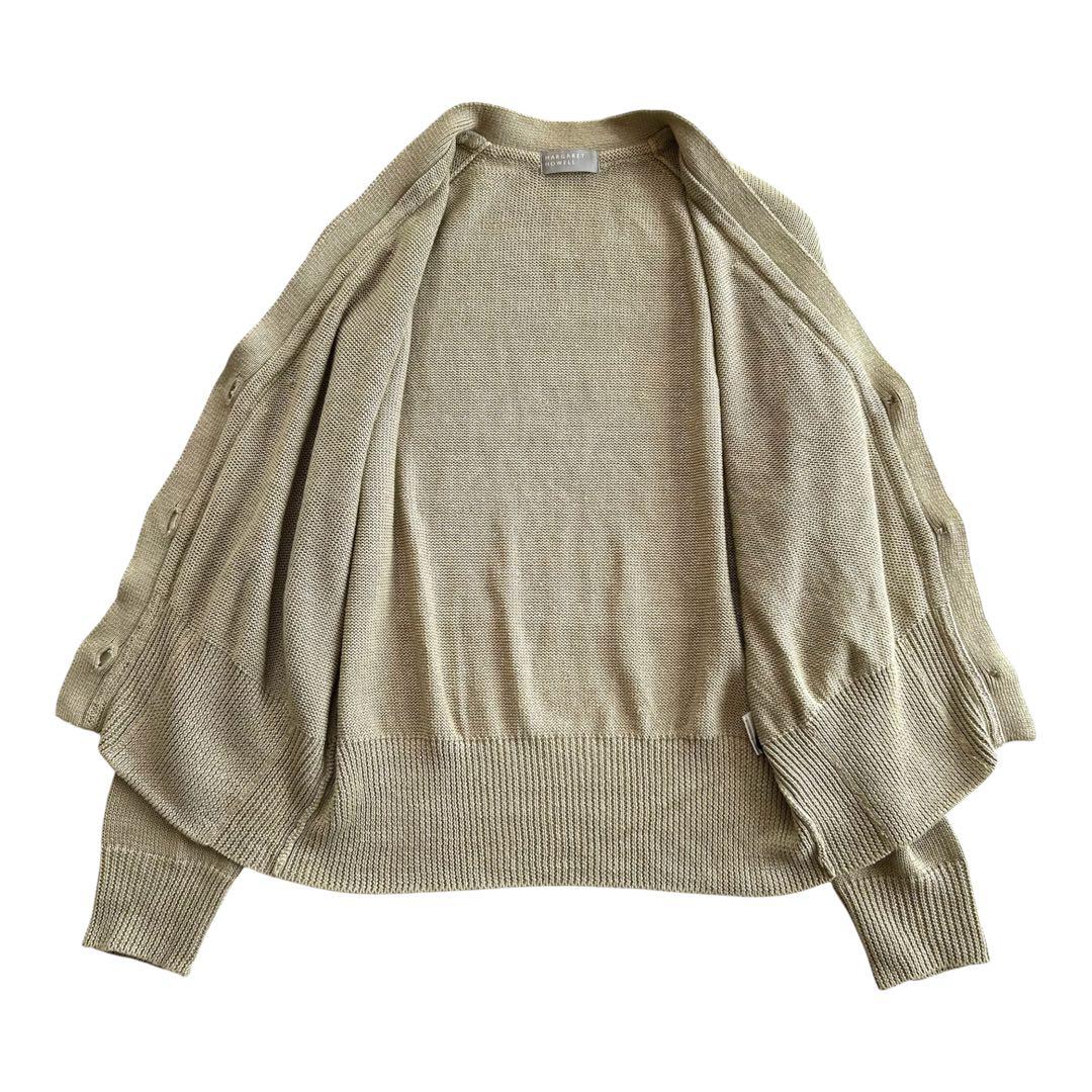 マーガレットハウエル 23SS リネン コットン シルク カーディガン Ⅱ