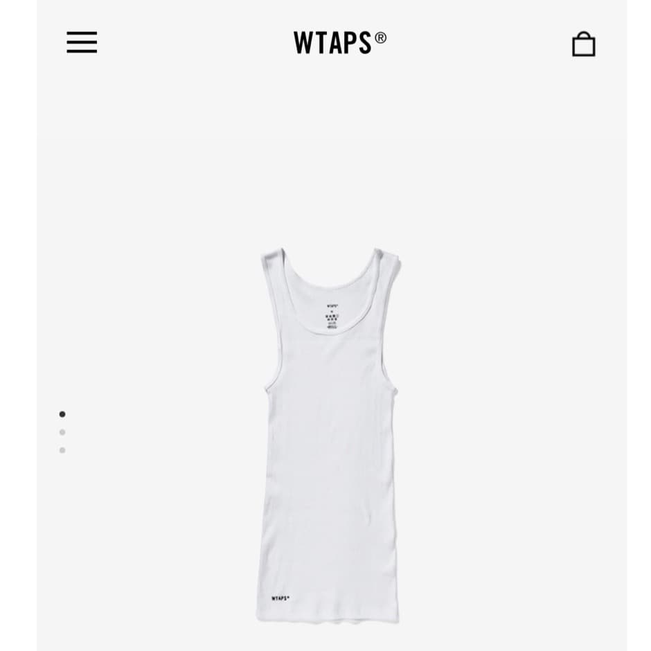 WTAPS skivvies tank 251MYDT　タンクトップ　L×3　白