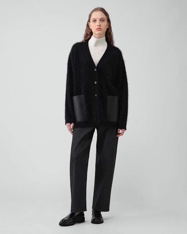 theory luxe 25AW 雑誌掲載 カシミヤ100％ カーディガン 黒
