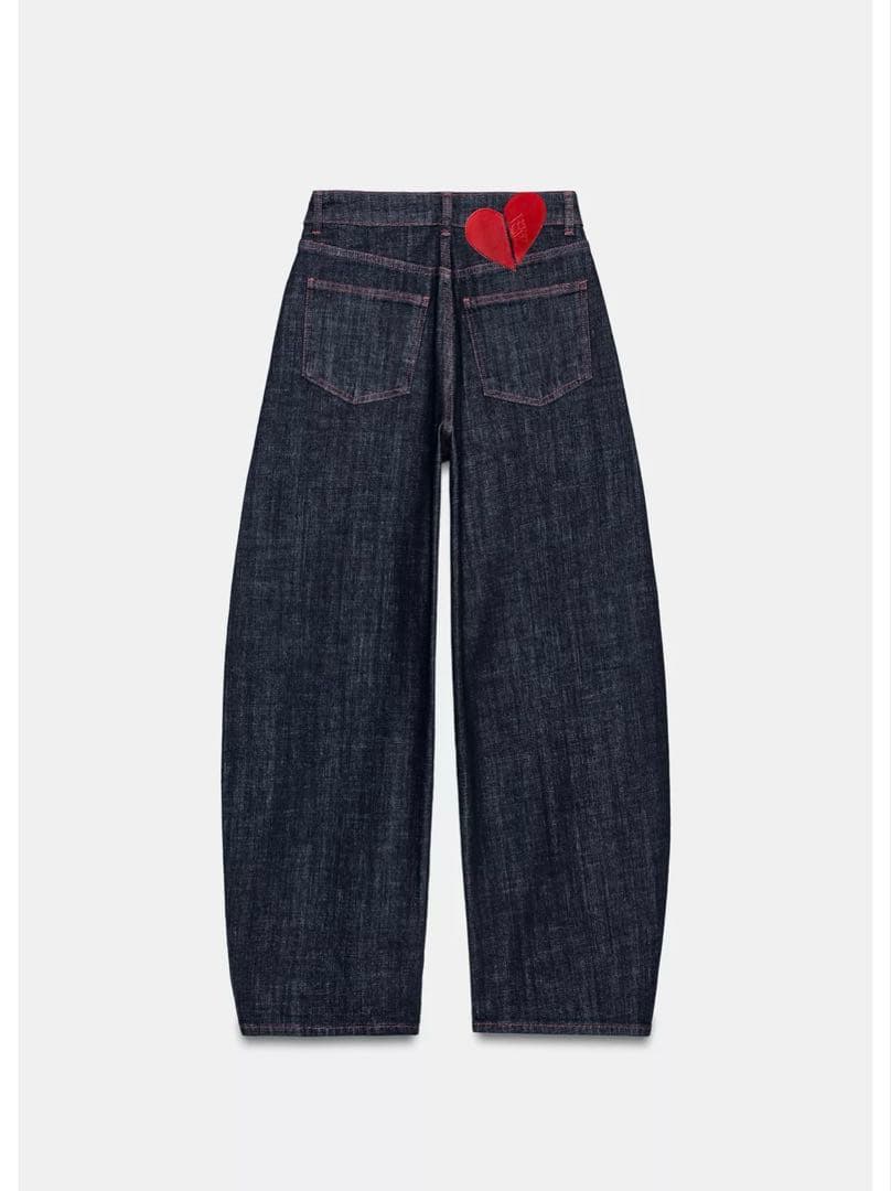 タグ付新品★ZARAのZ1975ハイウエストバレルフィットデニムパンツ★EU34