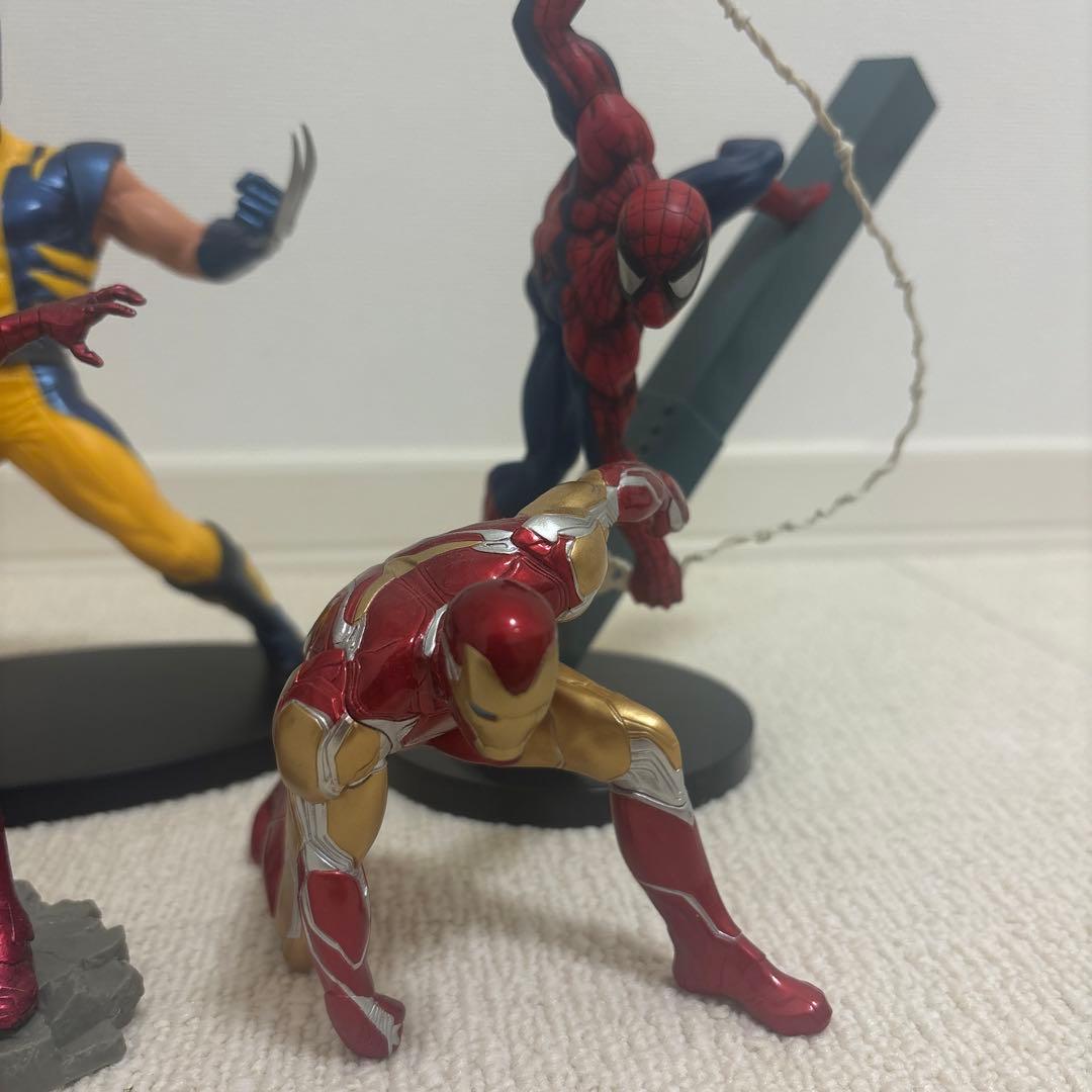 デットプール ウルヴァリン スパイダーマン アイアンマン フィギュアセット