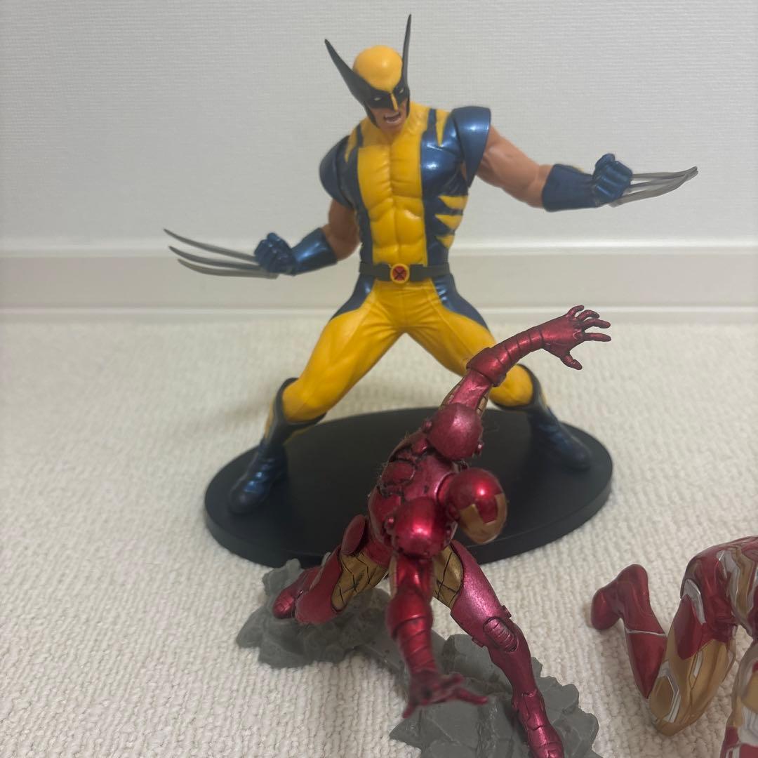 デットプール ウルヴァリン スパイダーマン アイアンマン フィギュアセット
