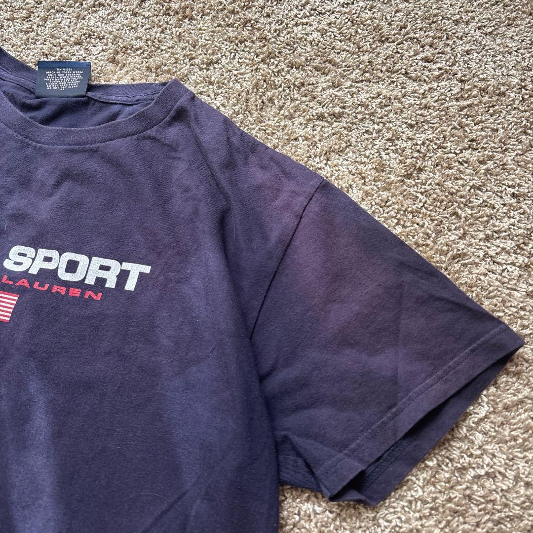 Polo sports Tシャツ 90s Vintage 鬼フェード 襤褸