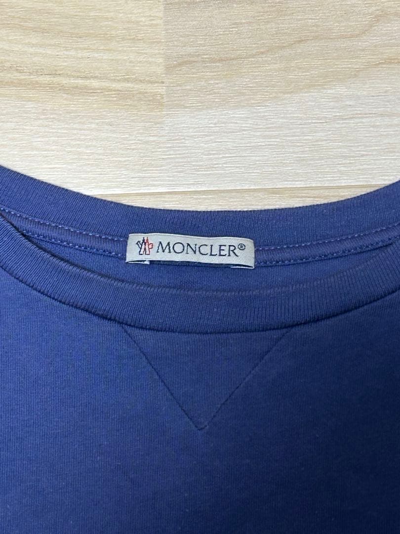 MONCLER モンクレール　半袖　tシャツ　ブルー　Sサイズ　トリコロール